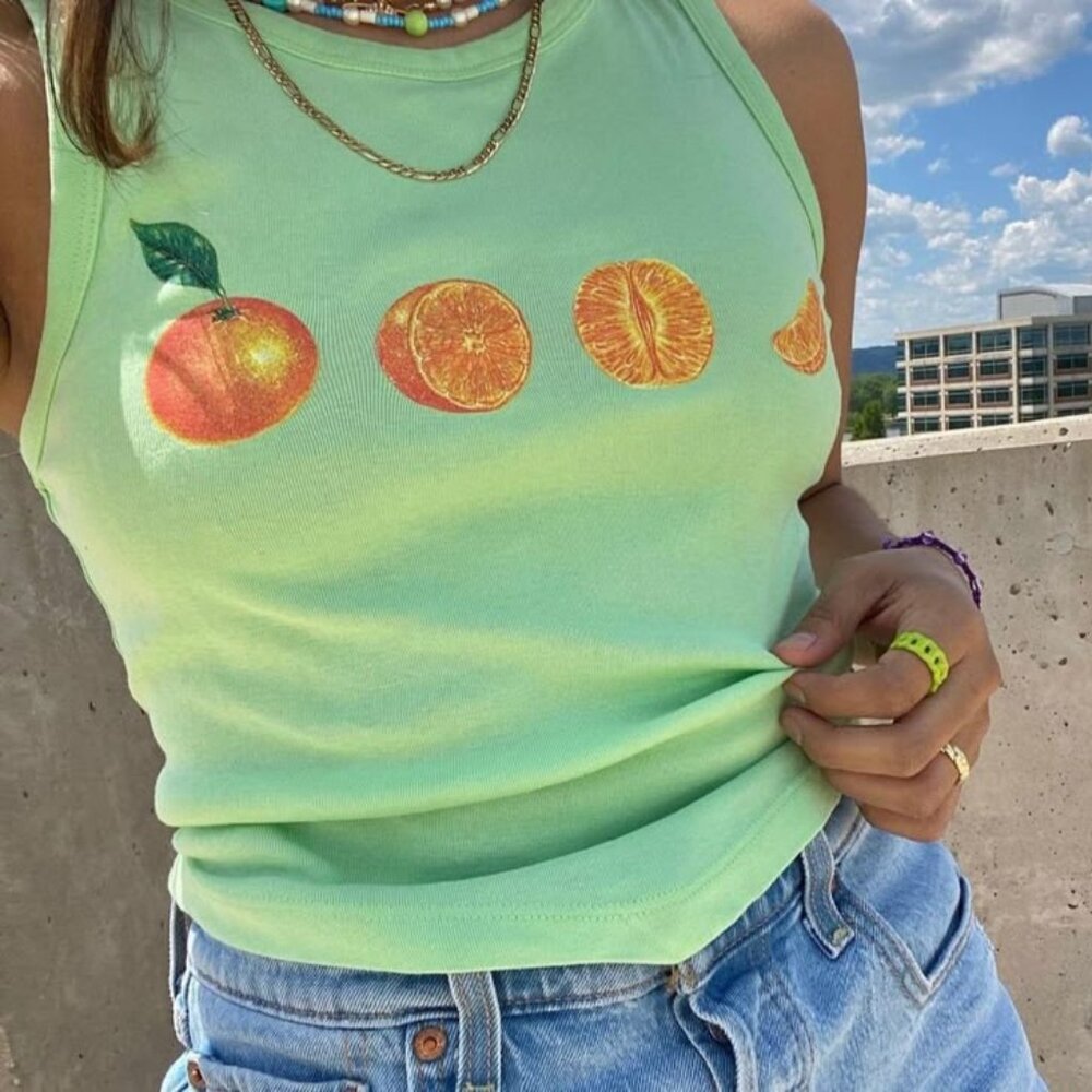 Urban Outfitters Orange Backless Tank